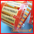 Polyolefin heat shrinkable yellow cable markers